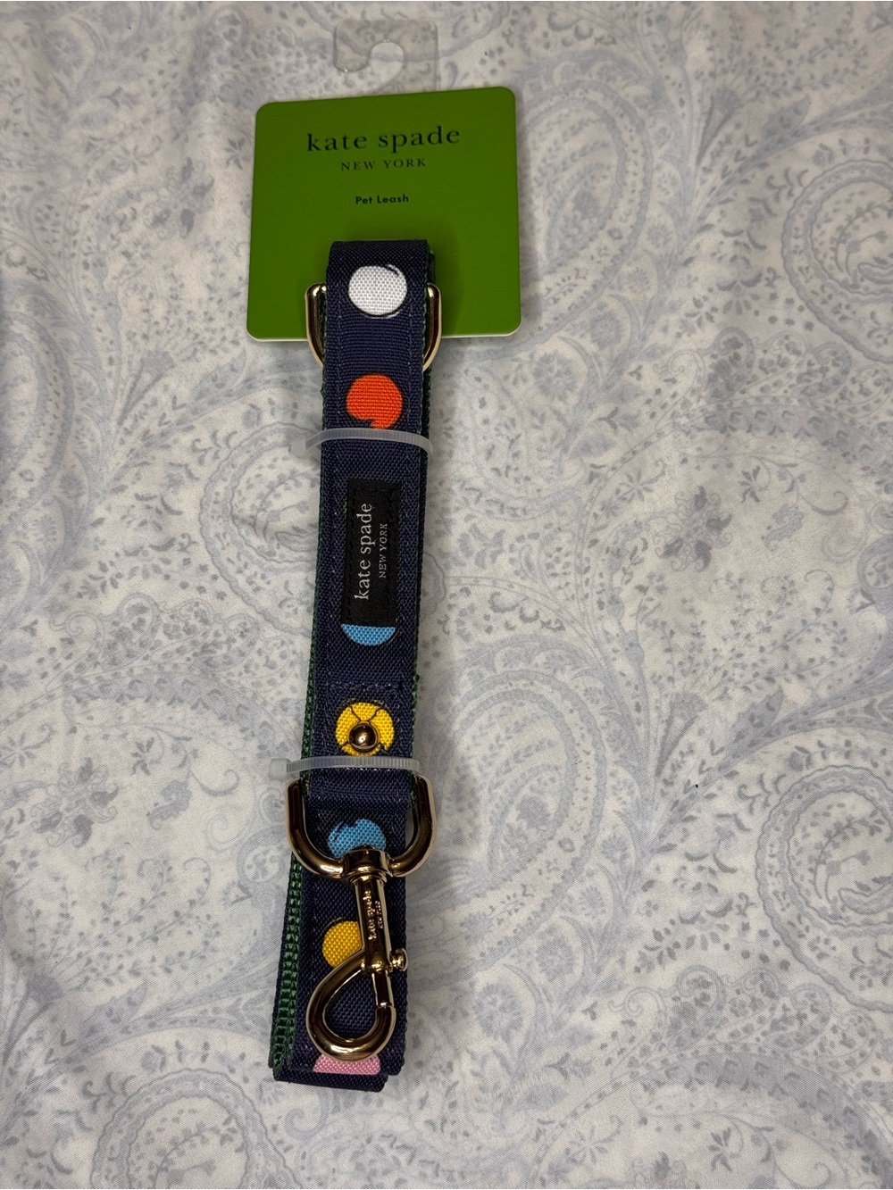 kate spade Navy Polka Dot Pet Leash